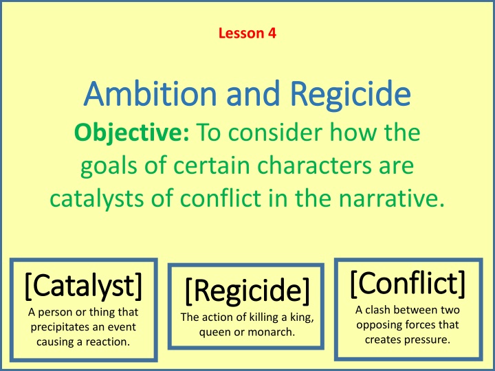 Conflict and Regicide in Macbeth