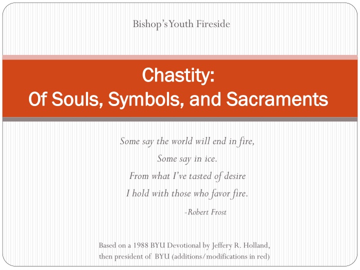 Significance of Chastity in Life