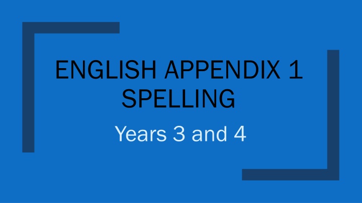 English Spelling Rules and Prefixes Guide for Years 3 and 4