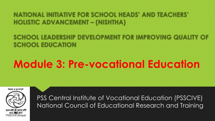 Importance of Pre-Vocational Education in School Curriculum