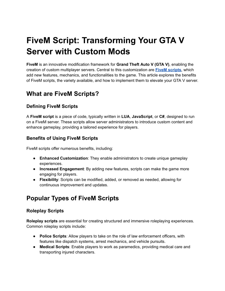 fivem script transforming your gta v server with n.w
