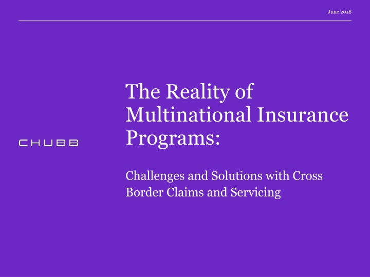 Challenges and Solutions in Multinational Insurance Programs