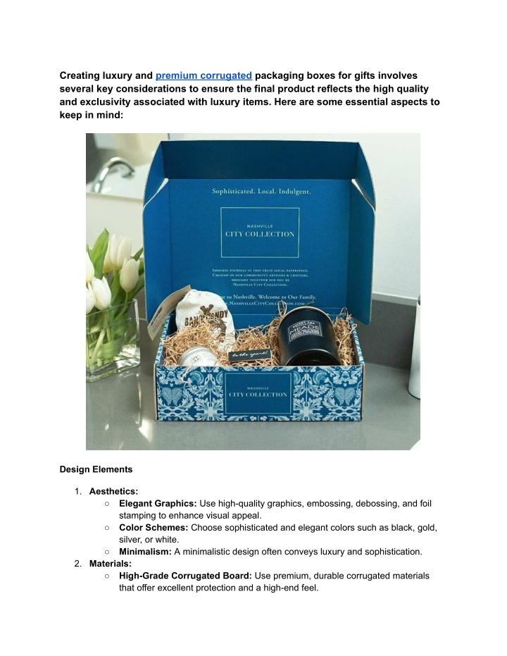 creating luxury and premium corrugated packaging n.w