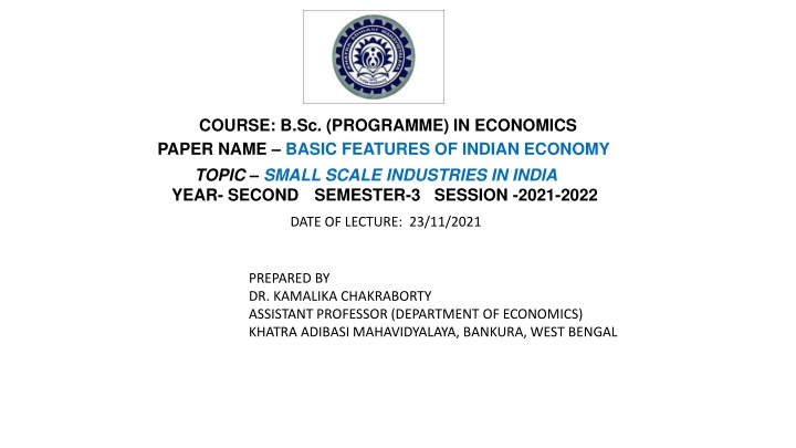 Role of Small Scale Industries in Indian Economy