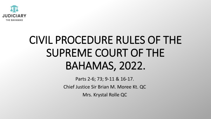 Civil Procedure Rules of the Supreme Court of The Bahamas, 2022