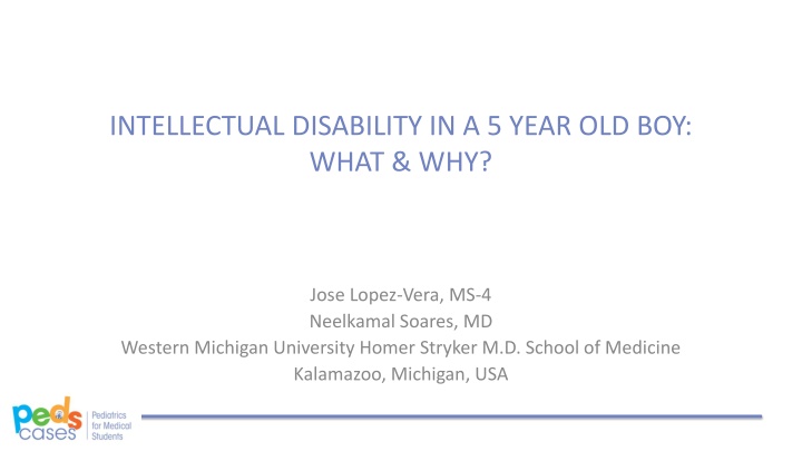 Intellectual Disability in a 5-Year-Old Boy