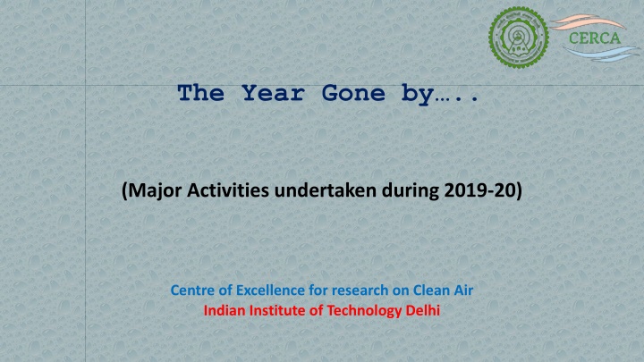 Research Highlights: Clean Air Initiatives at IIT Delhi (2019-20)