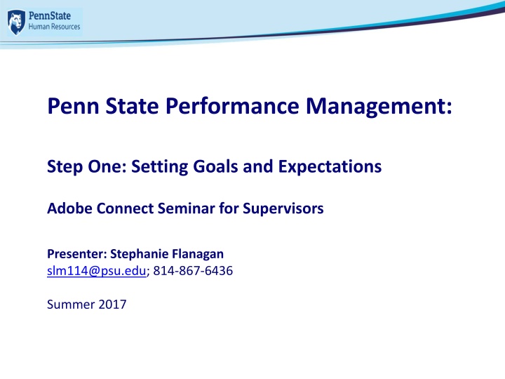 Effective Performance Management: Setting Goals and Expectations Seminar Overview