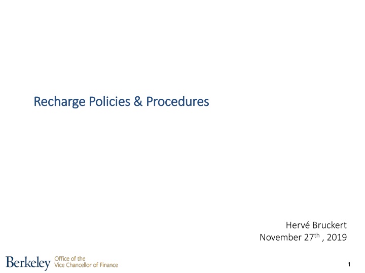 Guidelines for Recharge Centers at UC Berkeley