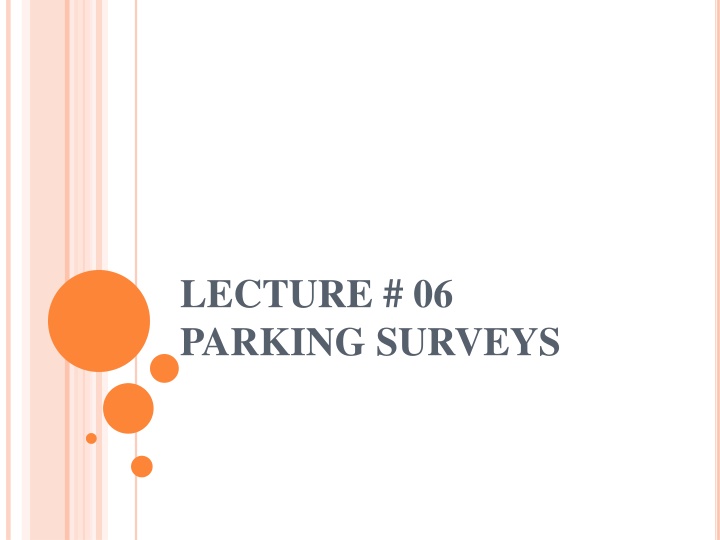 Parking Surveys for Urban Planning