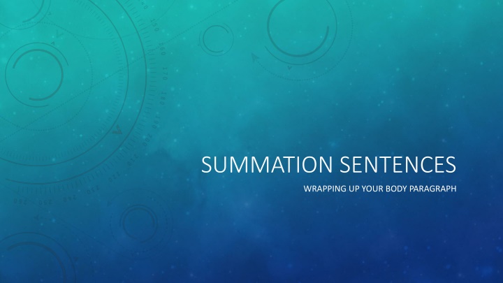 Master the Art of Summation Sentences for Effective Paragraph Transitions