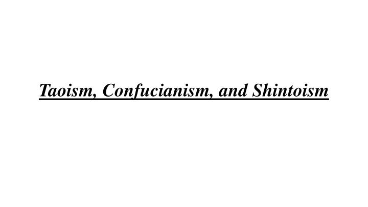 Taoism: Ancient Chinese Philosophy and Beliefs