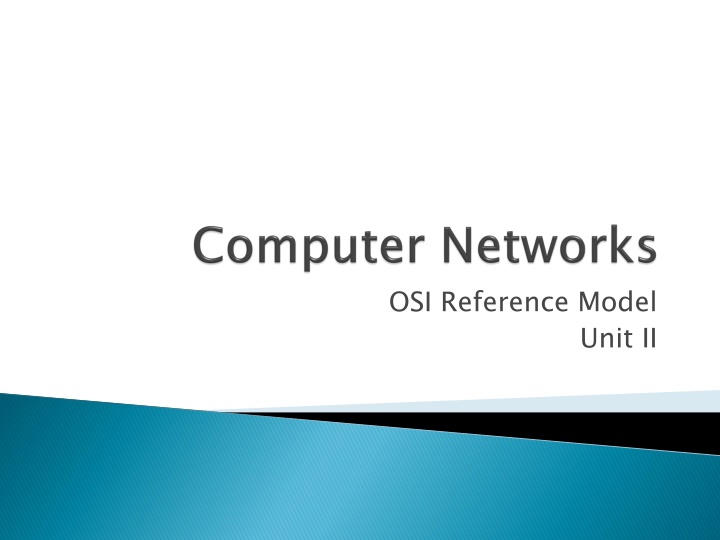 OSI Reference Model Layers