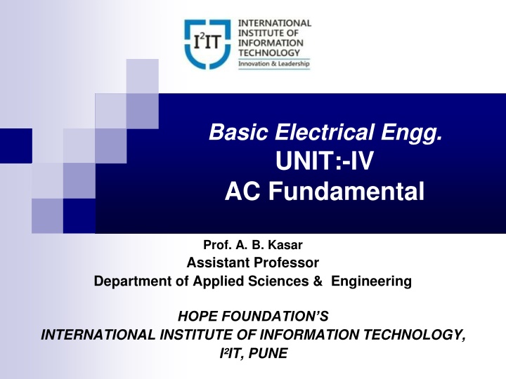 AC Fundamentals in Basic Electrical Engineering