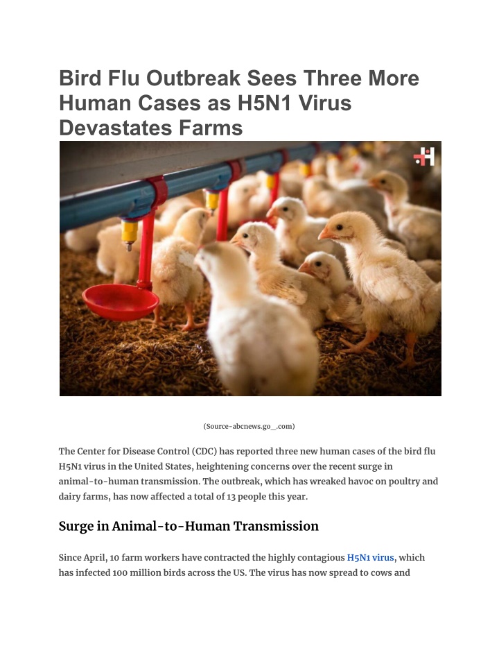 bird flu outbreak sees three more human cases n.w