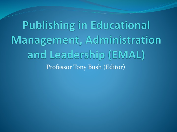 EMAL Journal: A Leading Platform for Educational Leadership Research