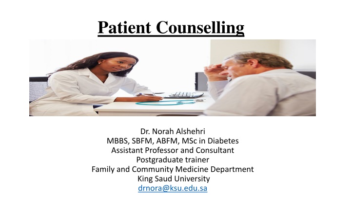 Essential Counseling Skills in Family Medicine