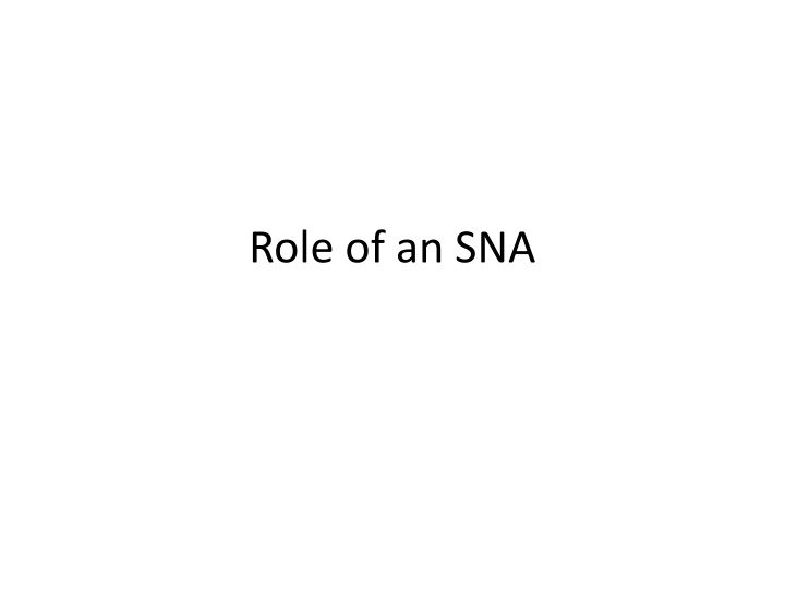 Role of an SNA: Key Responsibilities and Qualities