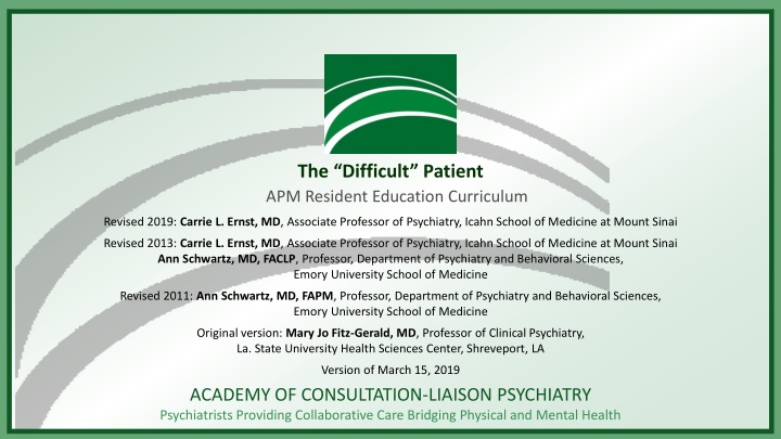 Dealing with Difficult Patients: Strategies and Approaches in Psychiatry