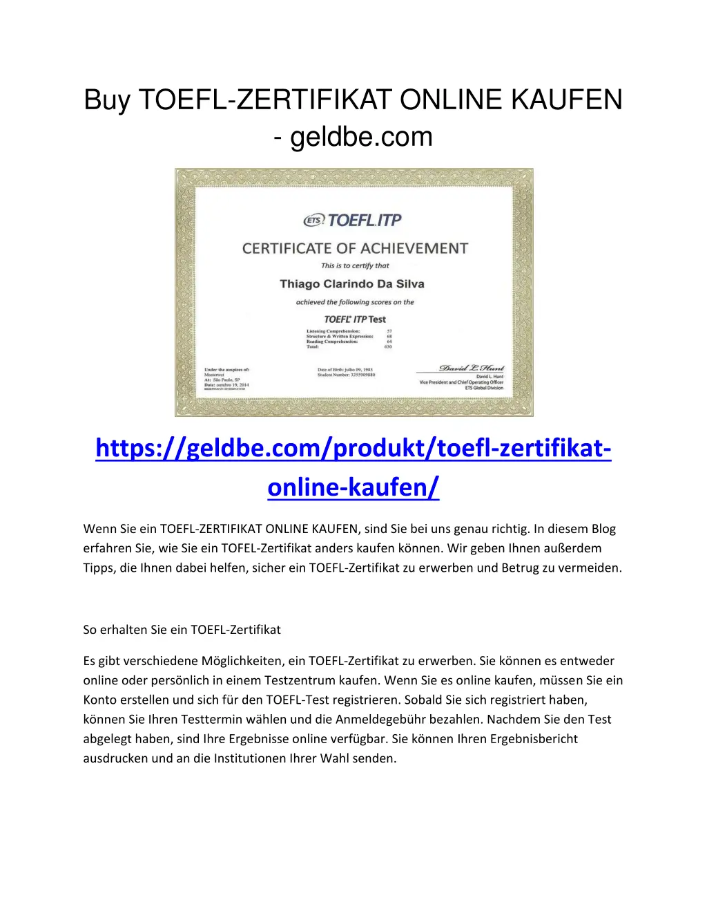 buy toefl zertifikat online kaufen geldbe com n.