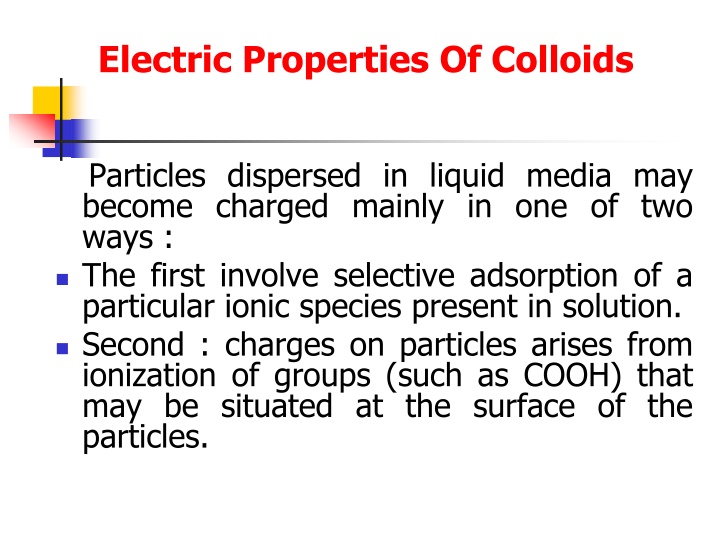 Electric Properties of Colloids in Liquid Media: Charging Mechanisms and Electrokinetic Phenomena
