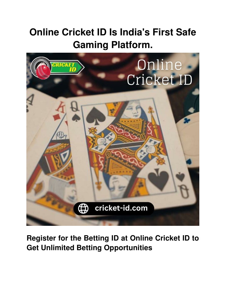 online cricket id is india s first safe gaming n.w
