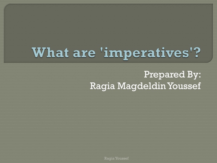 Using Imperatives in English