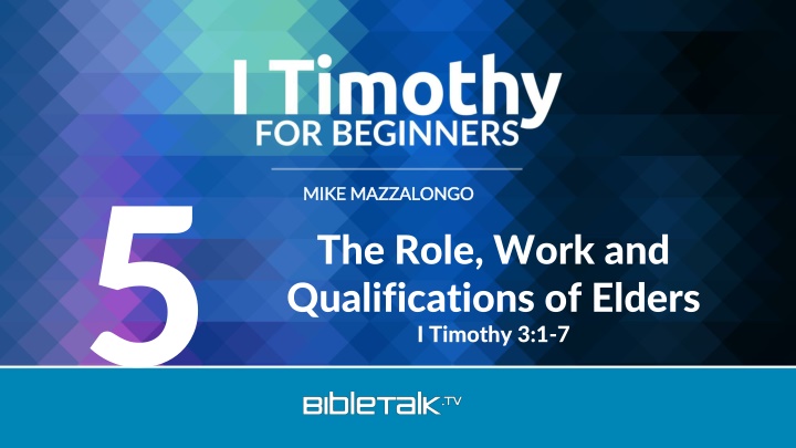The Role of Elders in the Church