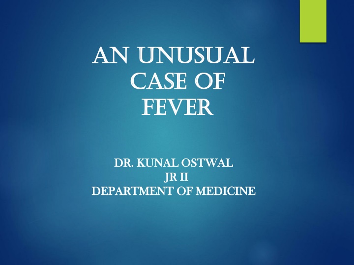 Unusual Case of Fever with Gastrointestinal Symptoms in a 22-Year-Old Patient