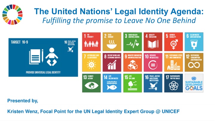 United Nations Legal Identity Agenda: Achieving SDG 16.9