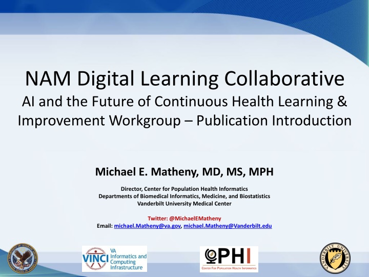 Advancing Continuous Health Learning: NAM Digital Learning Collaborative AI Workgroup