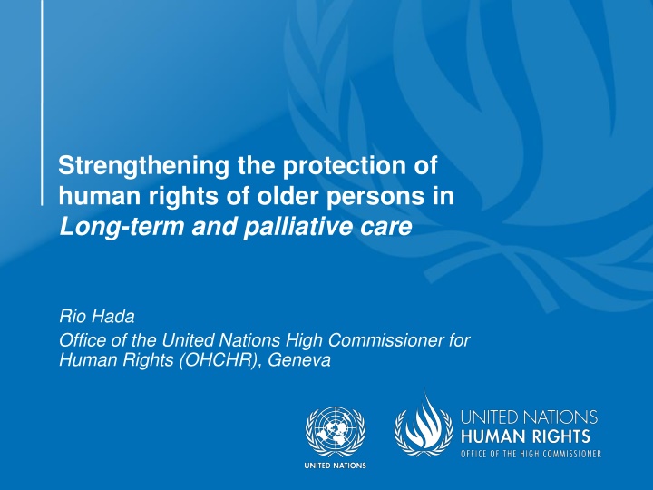 Advancing Human Rights of Older Persons in Long-term Care