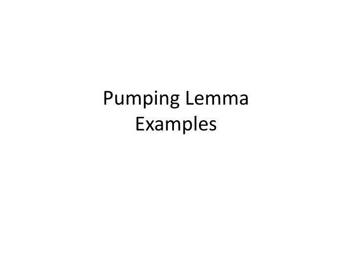 The Pumping Lemma to Prove Irregularity