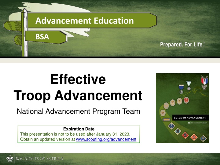 Effective Troop Advancement in Boy Scouts of America