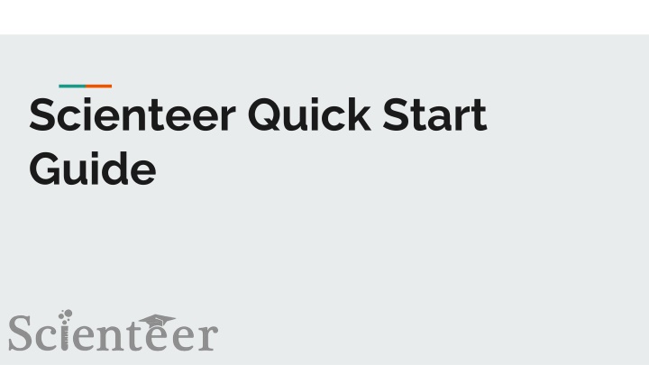 Scienteer Quick Start Guide and Benefits for School Fairs