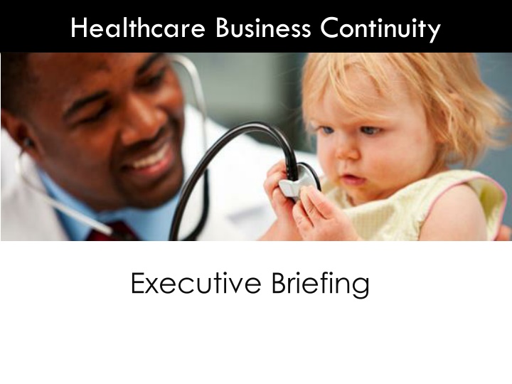 Healthcare Business Continuity in Crisis Situations