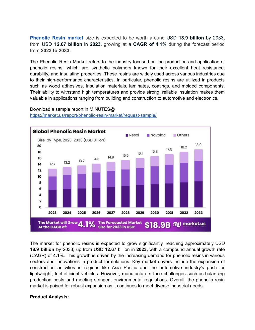 phenolic resin market size is expected l.w