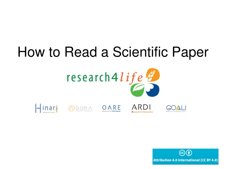 Guide to Reading Scientific Papers