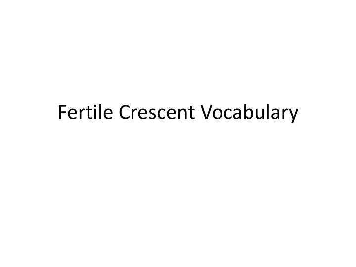 Ancient Civilizations of the Fertile Crescent