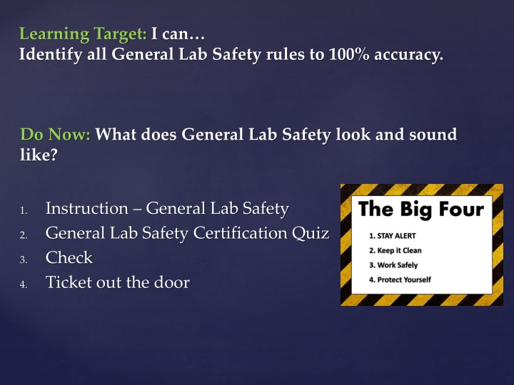 General Lab Safety Rules and Guidelines