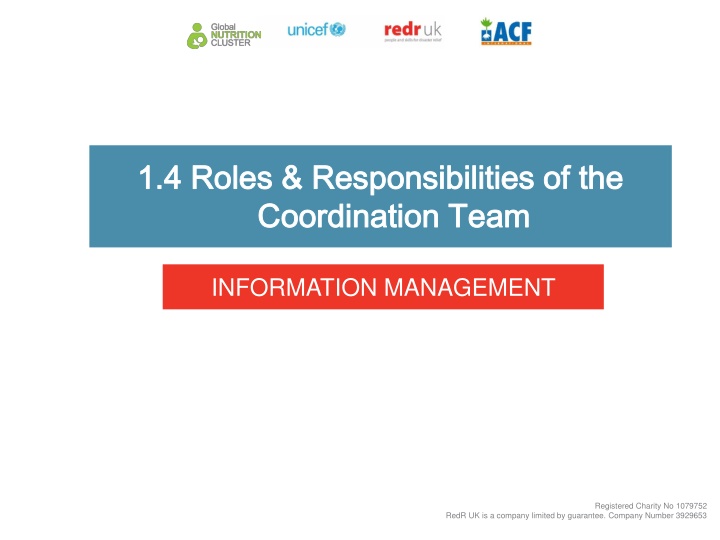 Information Management Roles and Responsibilities in Disaster Response Coordination