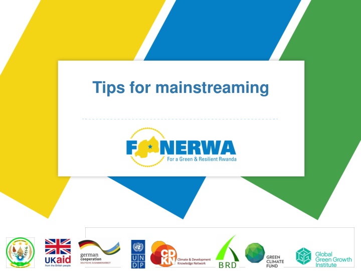 Mainstreaming: Integration for Sustainable Development