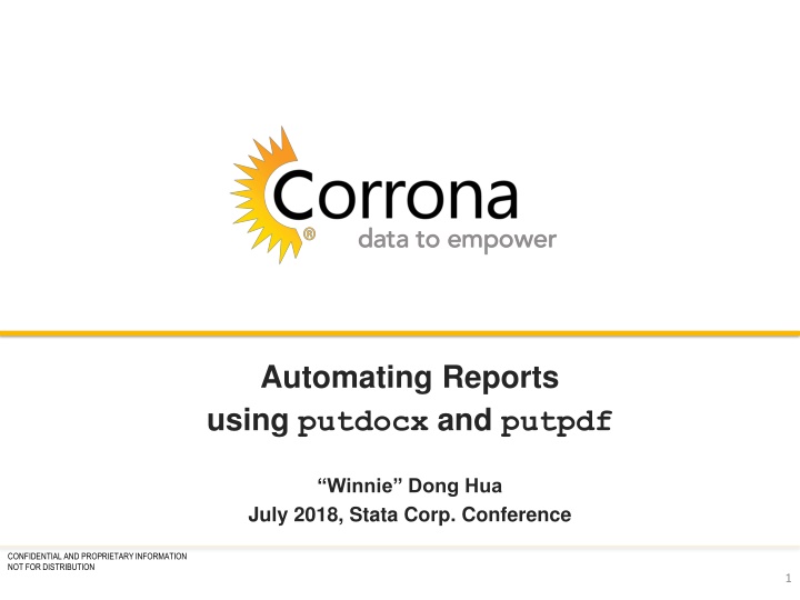 Streamlining Reporting Processes Using putdocx and putpdf
