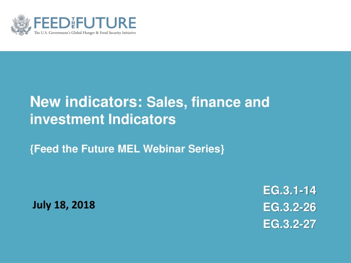 New Sales, Finance, and Investment Indicators for Better Data Collection and Reporting