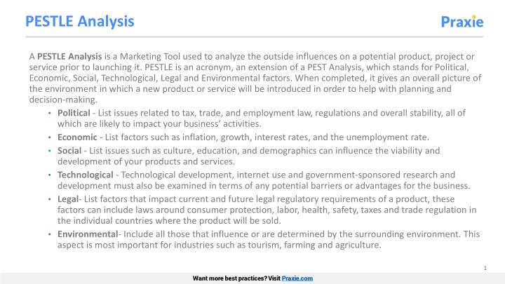 Comprehensive Guide to PESTLE Analysis for Strategic Decision-Making