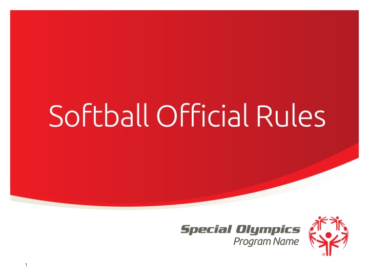 Guidelines and Regulations for Softball Events
