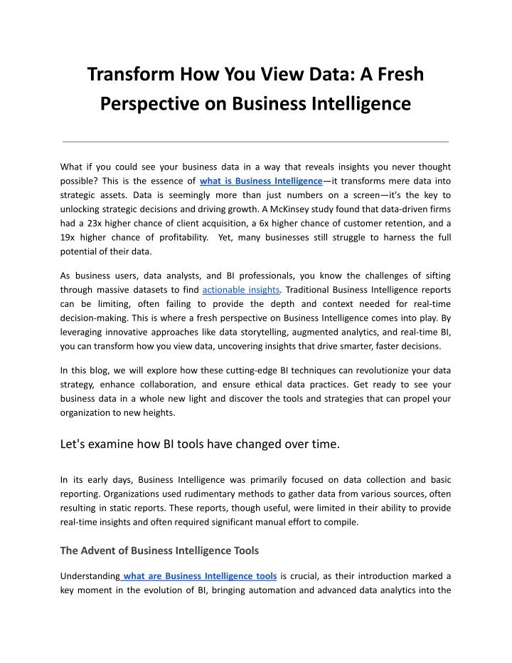 transform how you view data a fresh perspective n.w