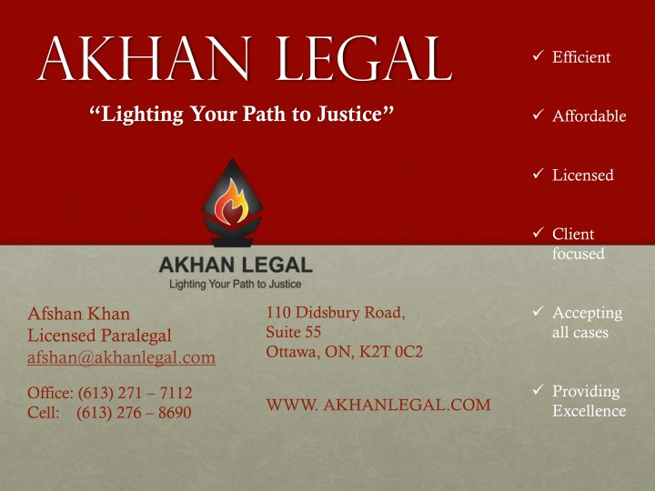 Akhan Legal - Your Path to Justice in Ottawa