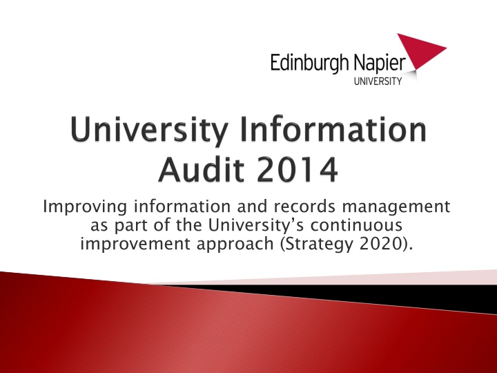 Enhancing University Information and Records Management for Strategic Advancement