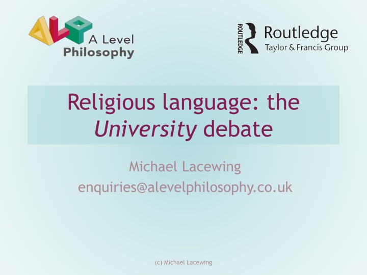 Religious Language: Cognitivism vs. Non-Cognitivism in the University Debate